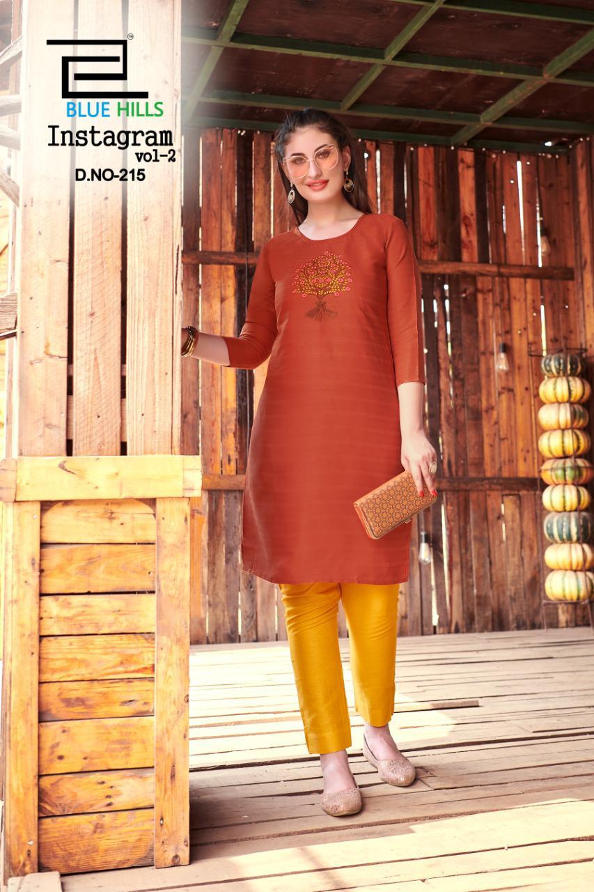Blue Hill Sinstagram Vol 2  Latest Fancy Regular Casual Wear Pure Cotton  Kurtis Collection 